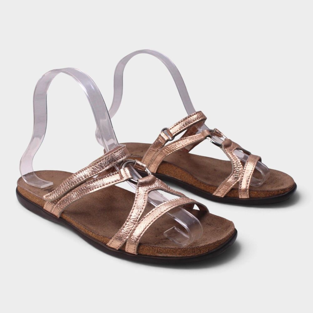 NAOT Carmen Soft Rose Gold Leather Sandals EU 37 US 6-6.5